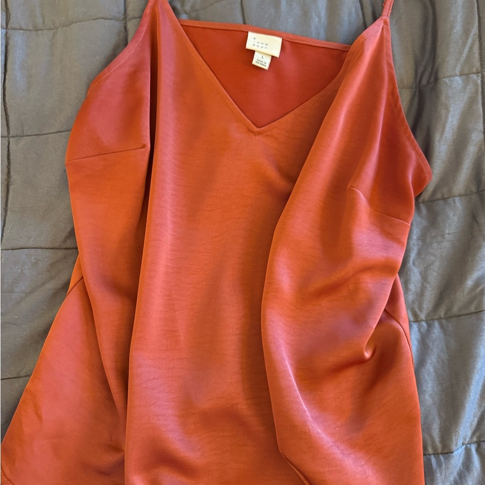 a new day Women's Terracotta Satin Camisole